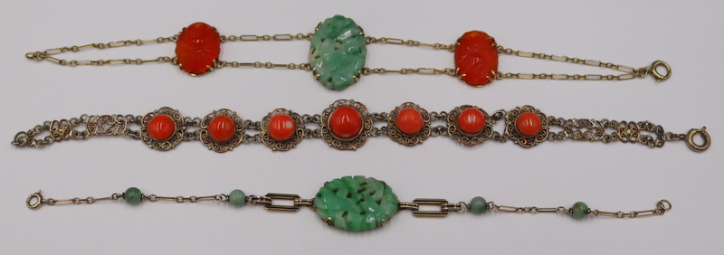 JEWELRY 3 JADE CORAL AND CARNELIAN 3b7d41