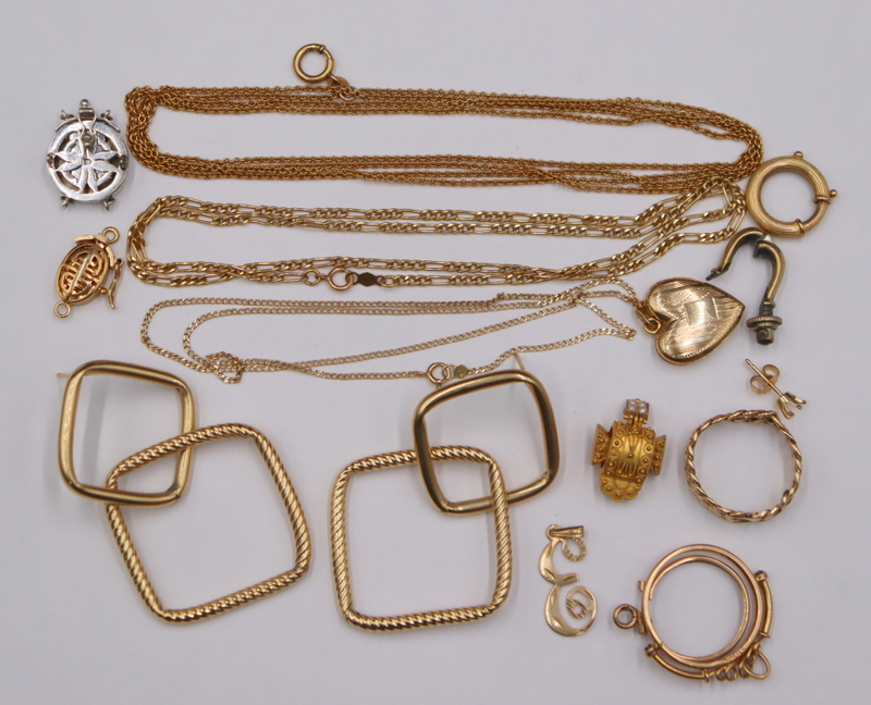 JEWELRY. ASSORTED 14KT GOLD AND