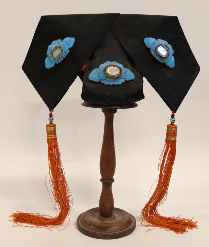 19TH C CHINESE LADY'S COURT HAT