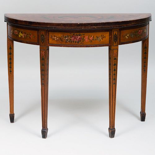 GEORGE III SATINWOOD AND PAINTED