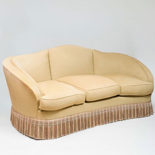 MODERN UPHOLSTERED CAMEL BACK SOFA