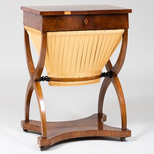 LATE BIEDERMEIER WALNUT SEWING