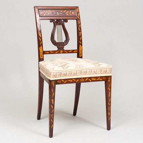 DUTCH MAHOGANY AND FRUITWOOD MARQUETRY