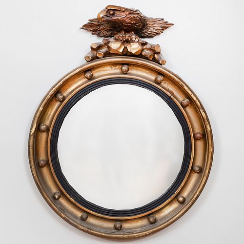 REGENCY STYLE GILTWOOD AND EBONIZED