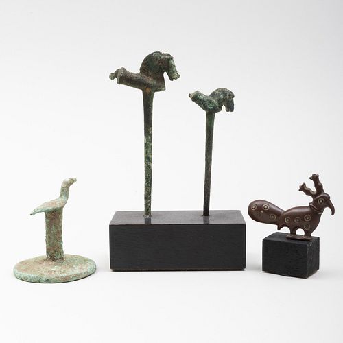 ANATOLIAN BRONZE STAMP WITH BIRD FINIAL,