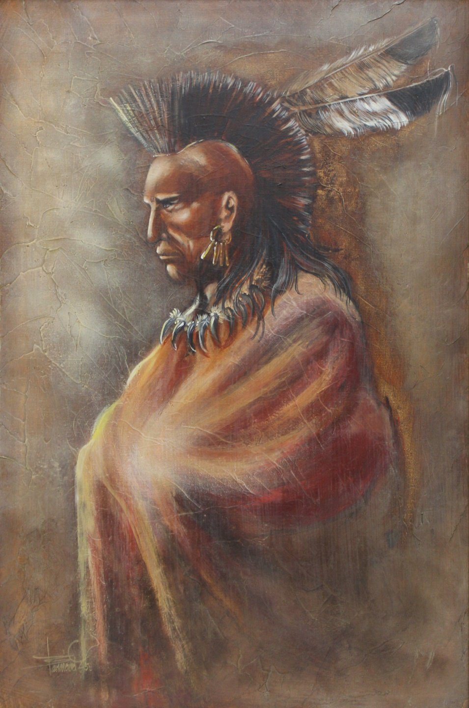 PORTRAIT OF A NATIVE AMERICAN 20TH 3b80ed