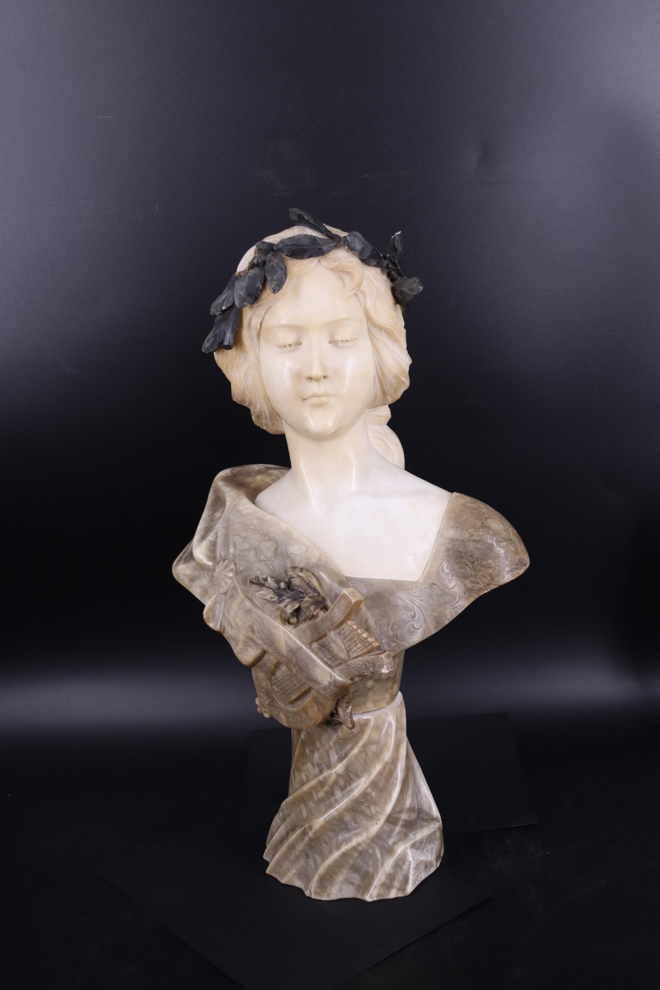 A FINE ANTIQUE ONYX MARBLE BUST 3b811a