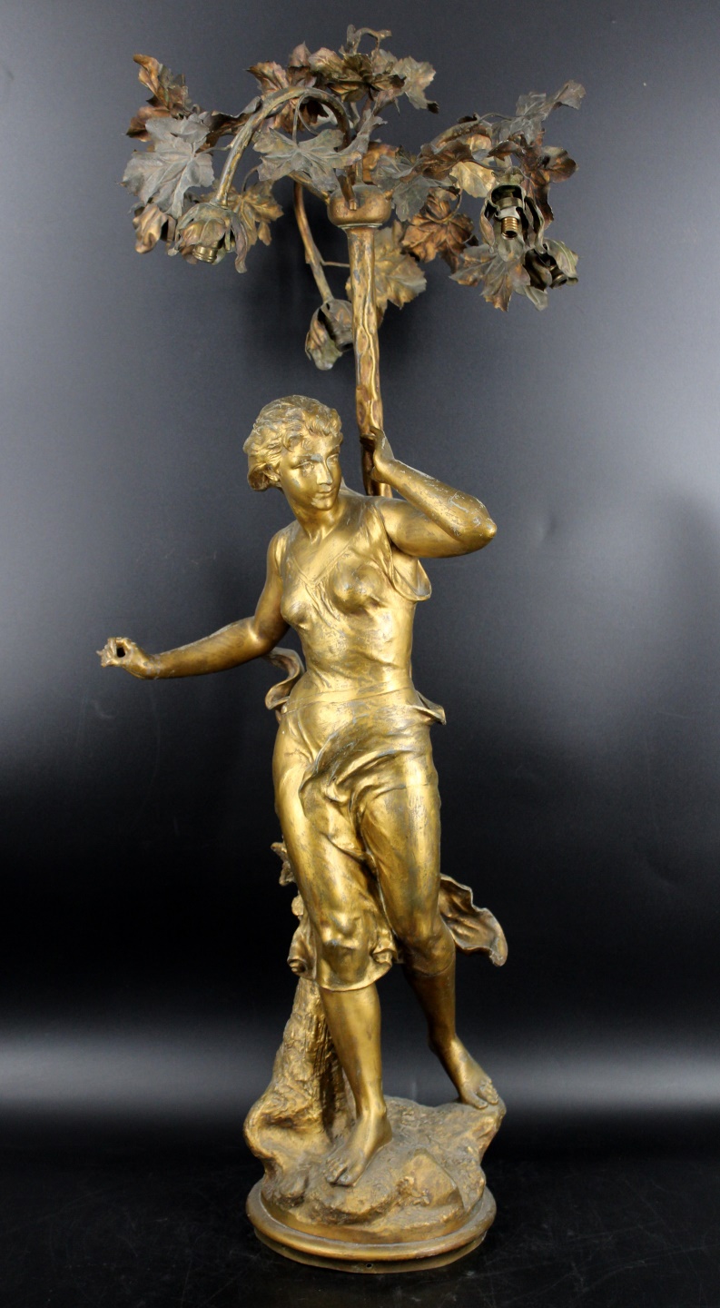 A LARGE FEMALE FIGURAL LAMP WITH 3b8130
