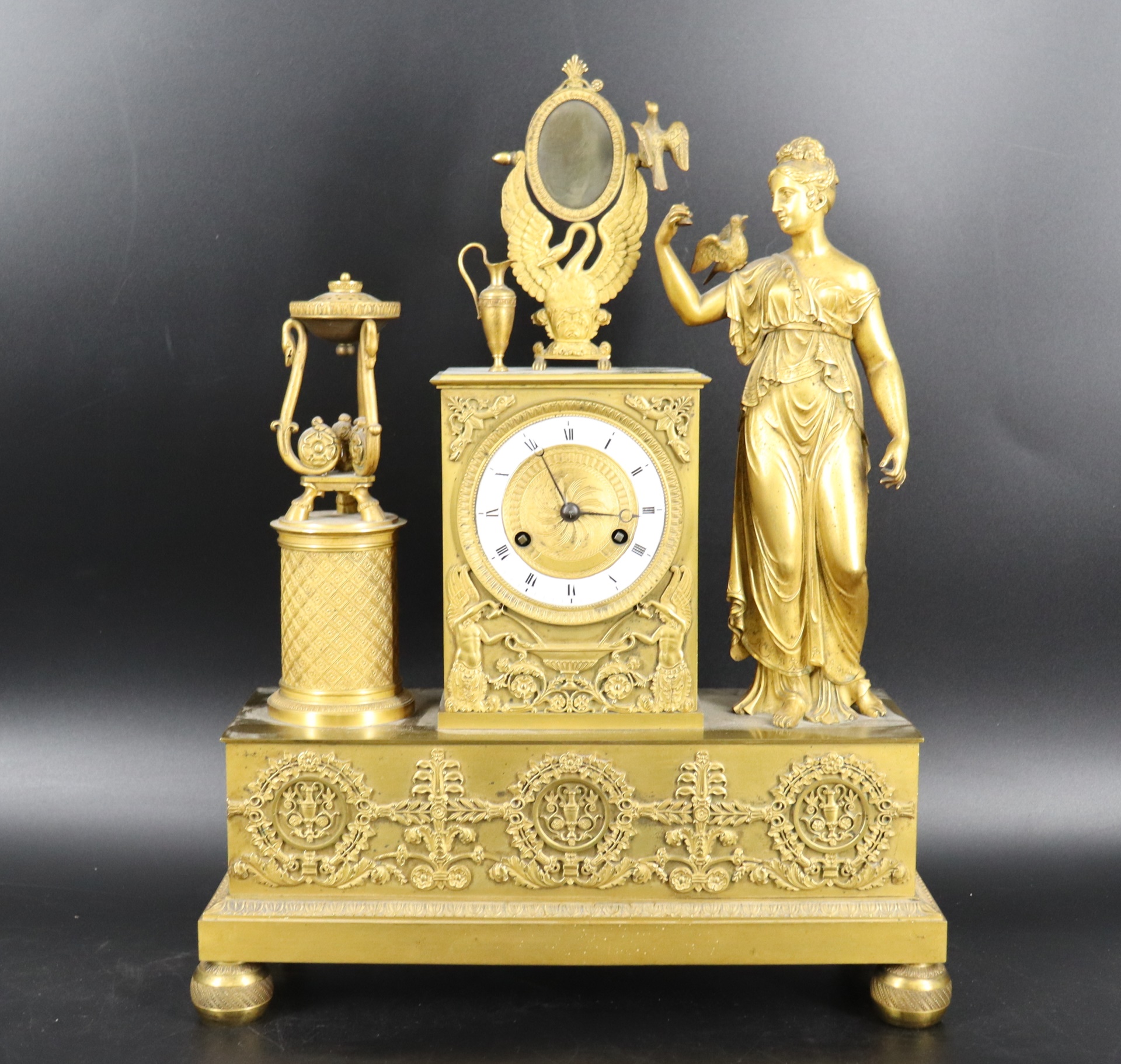 FINE ANTIQUE EMPIRE GILT BRONZE 3b8143