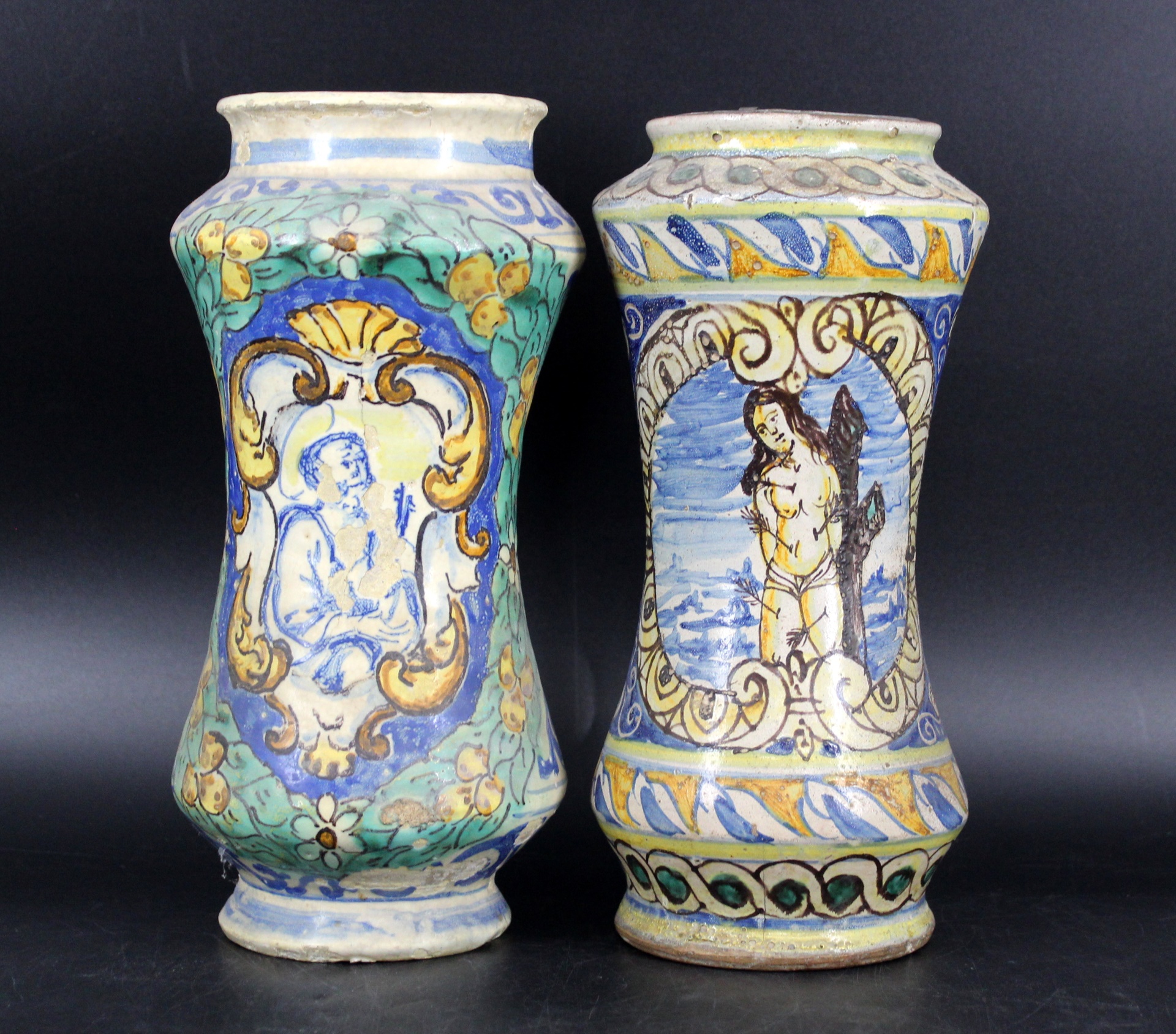 TWO ANTIQUE VASES IN THE ITALIAN