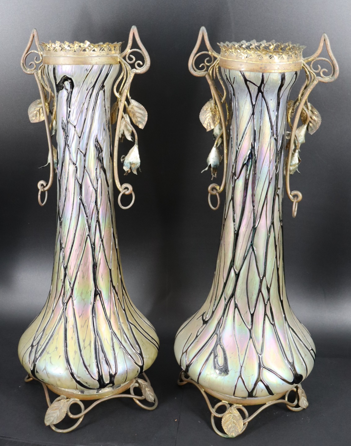 PAIR OF ART NOUVEAU LOETZ STYLE 3b8175