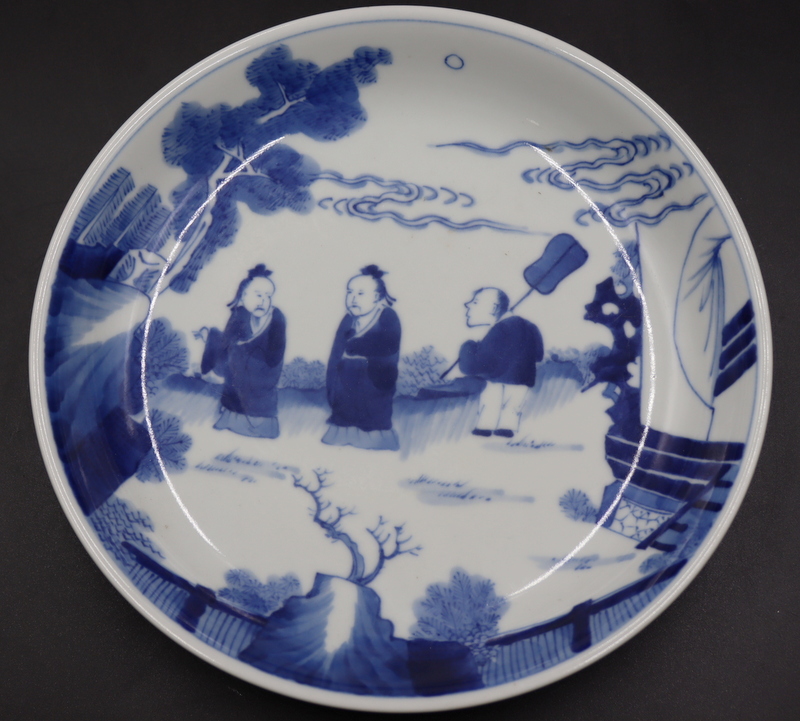 SIGNED CHINESE BLUE AND WHITE BOWL 3b81c7