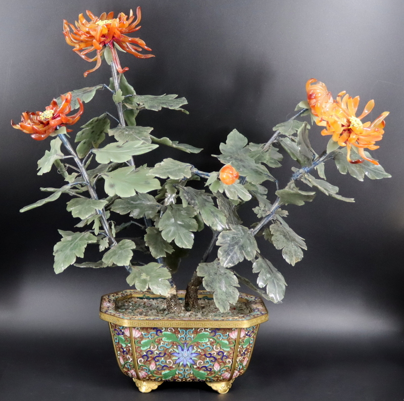 CHINESE CLOISONNE PLANTER WITH 3b81cc