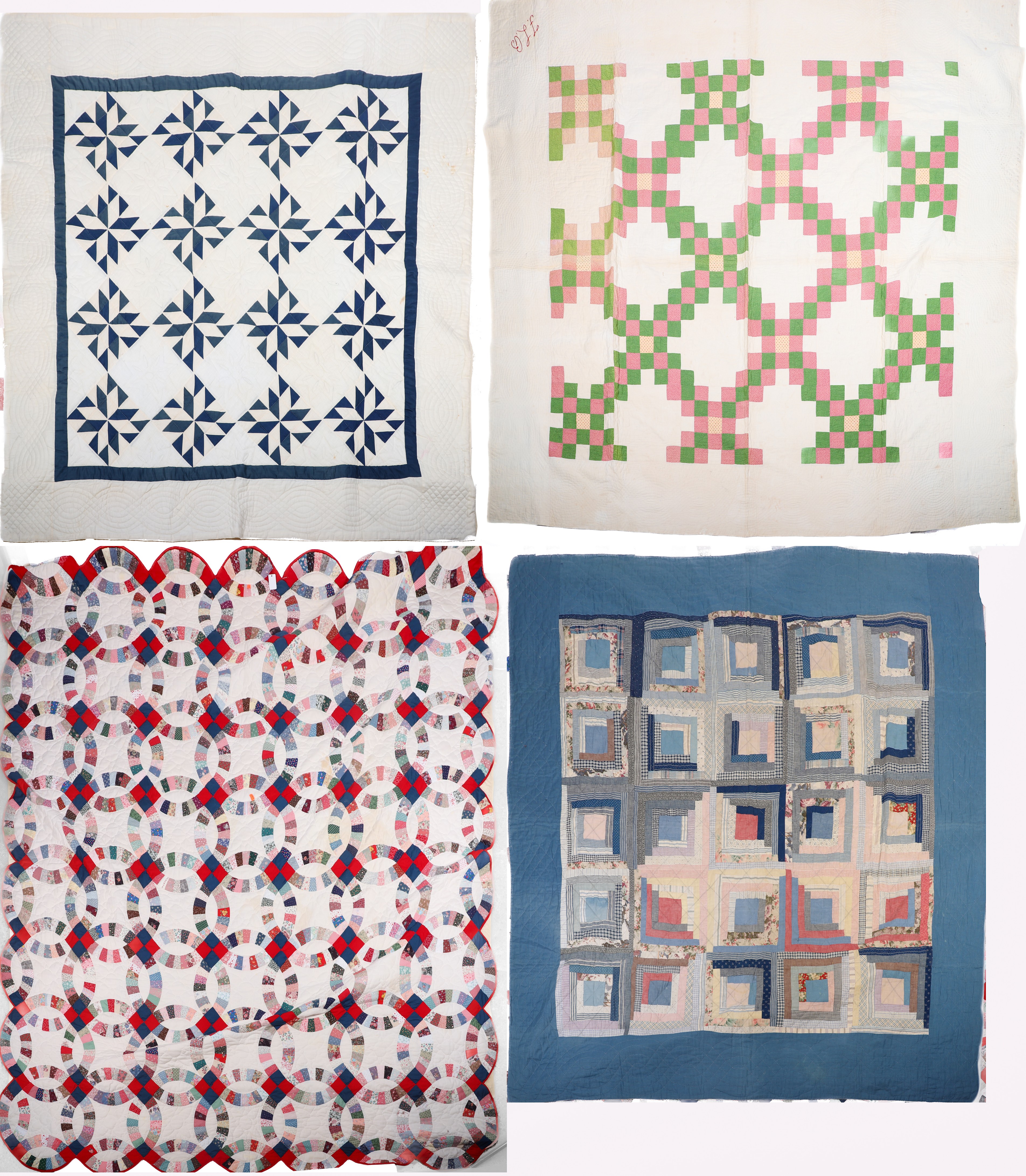  4 Hand sewn quilts to include 3b5bd7