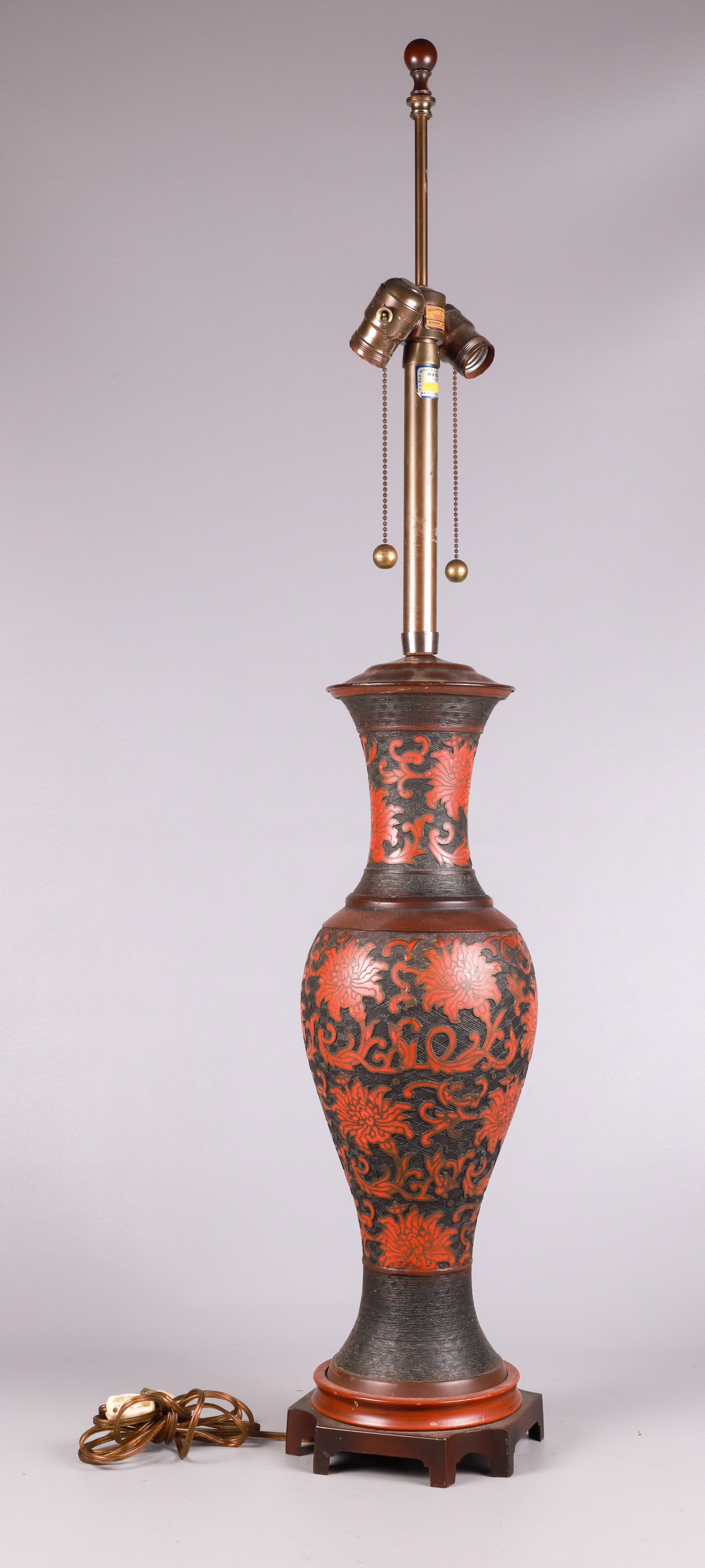 Japanese champleve vase mounted