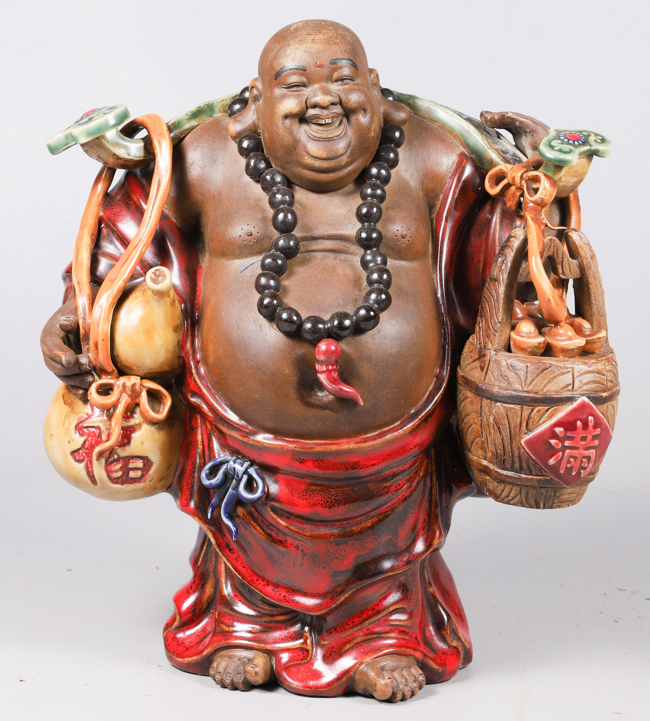 Chinese Shiwan pottery good fortune