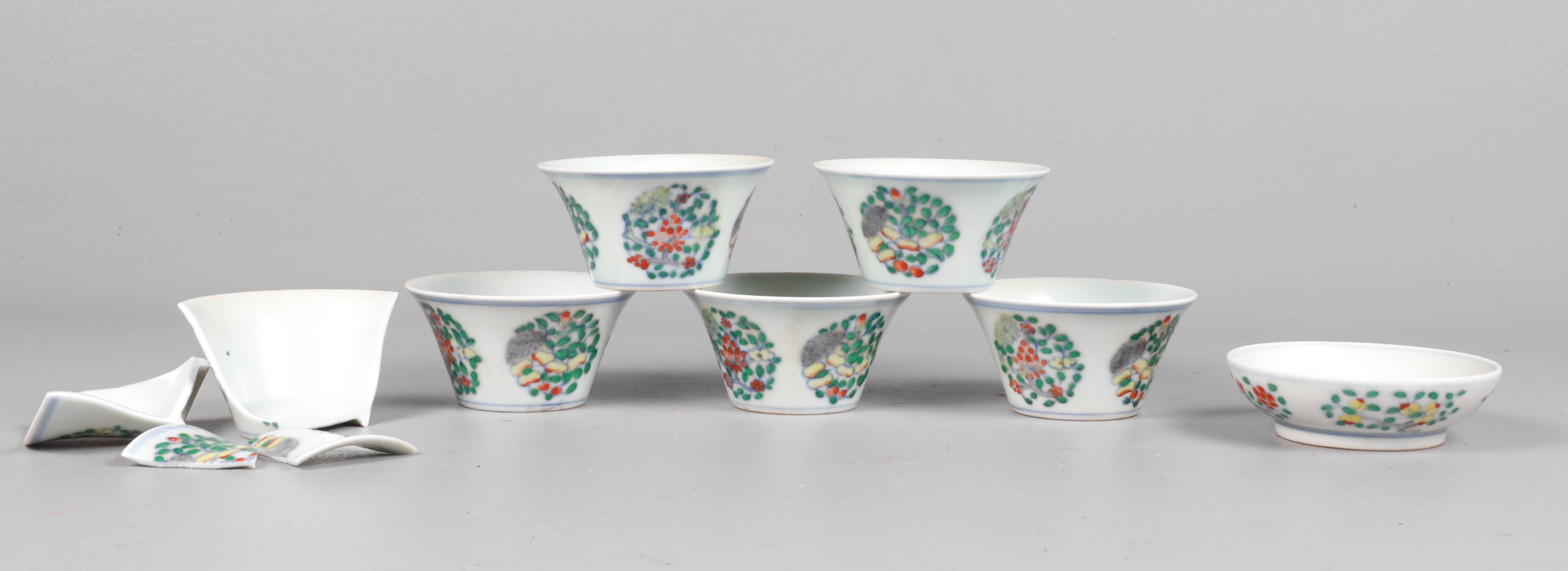  7 Pcs Chinese doucai porcelain  3b5c01