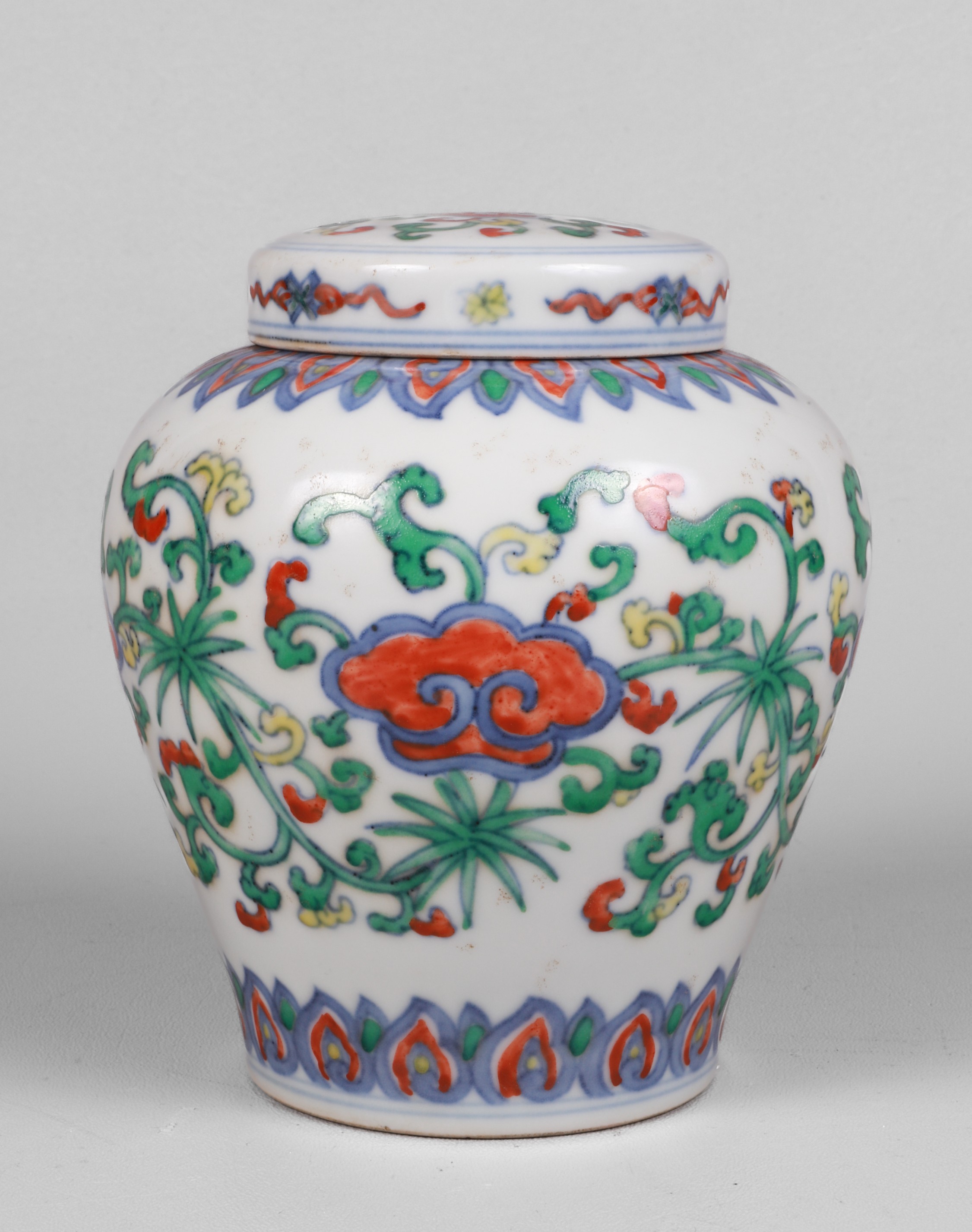 Chinese doucai porcelain covered