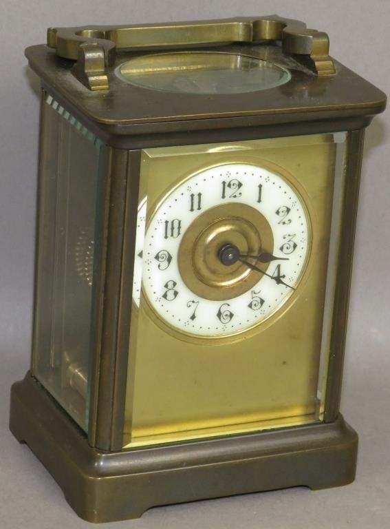 FRENCH CARRIAGE CLOCKca. 1890; in a