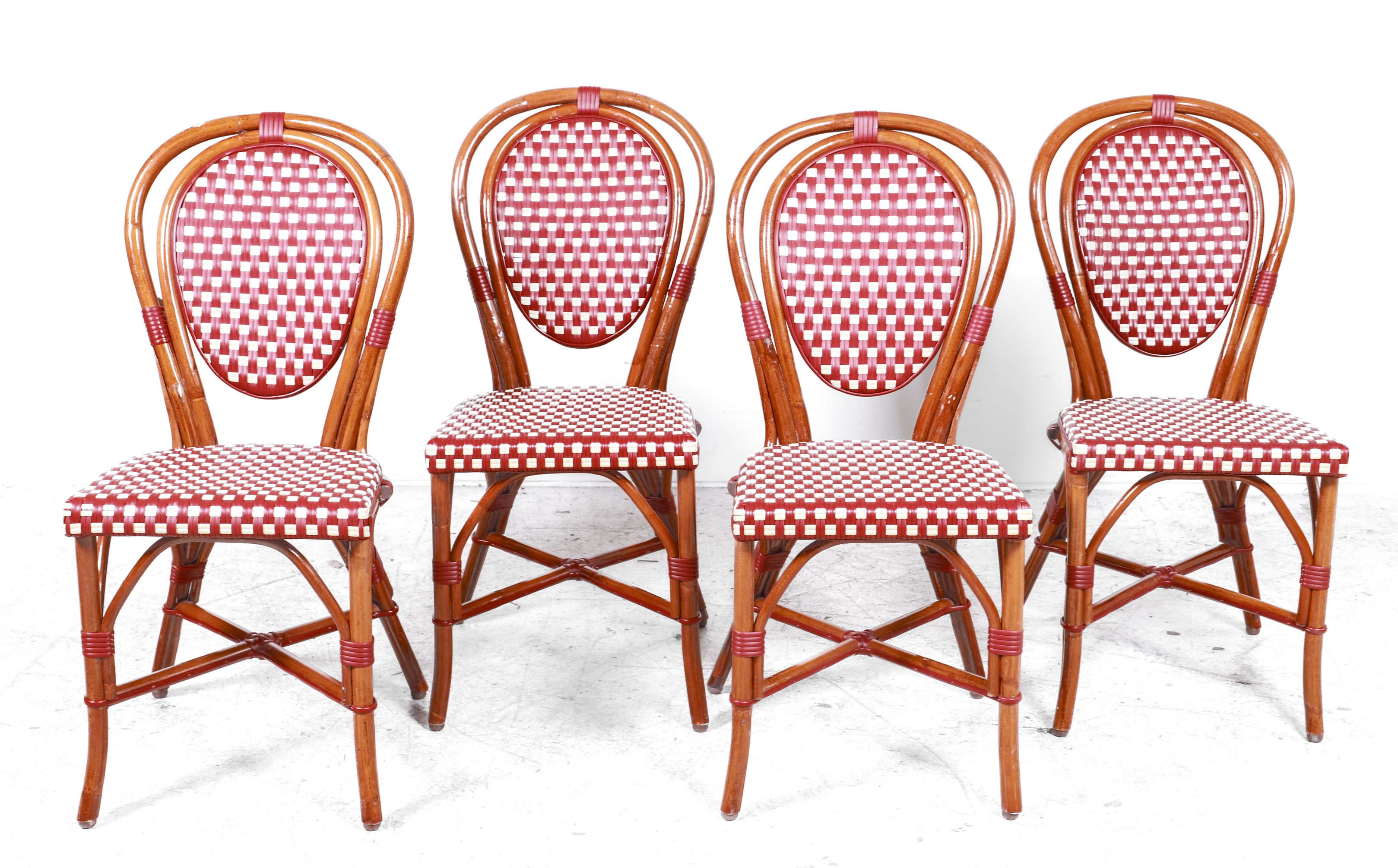 (4) Poitoux Glac Seat side chairs,