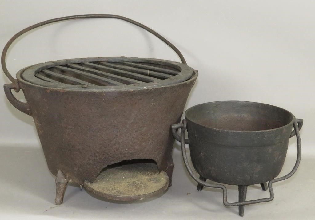 CAST IRON KETTLE & BRAZIERca. 1840-1850;