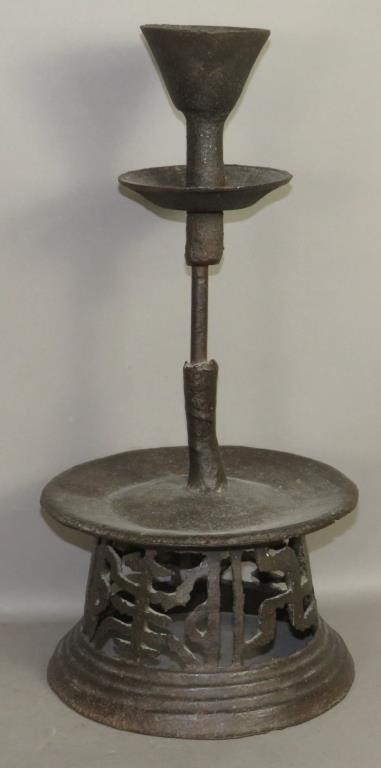 CHINESE CAST IRON LAMP BASEca  3b5d99