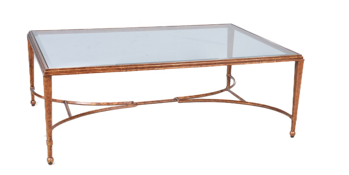Bronze Patinated Metal Coffee Table  3b5dc9