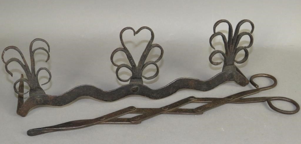 2 WROUGHT IRON HEARTHSIDE UTENSILSca  3b5de9