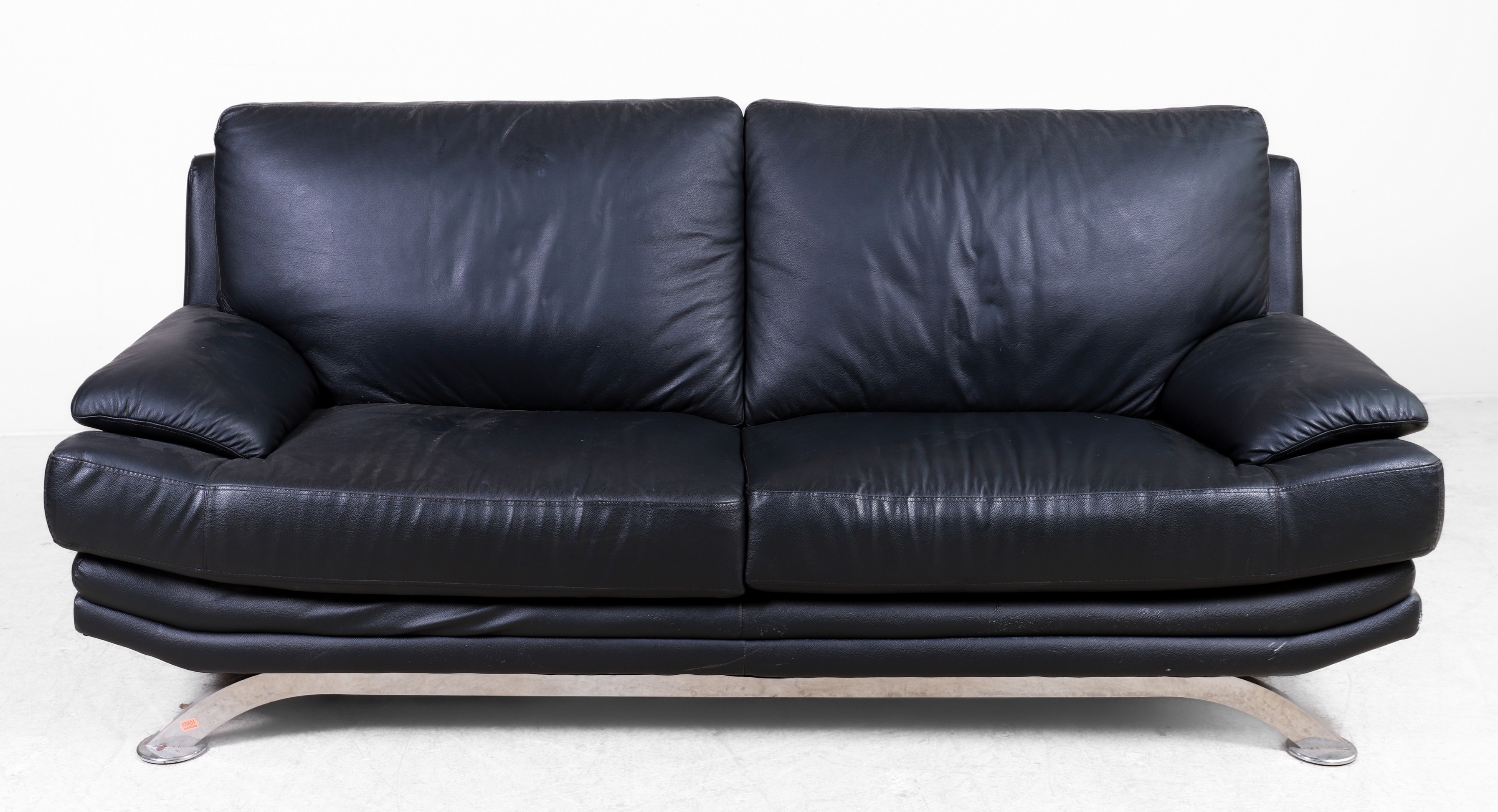 Modern Design leather and chrome sofa,