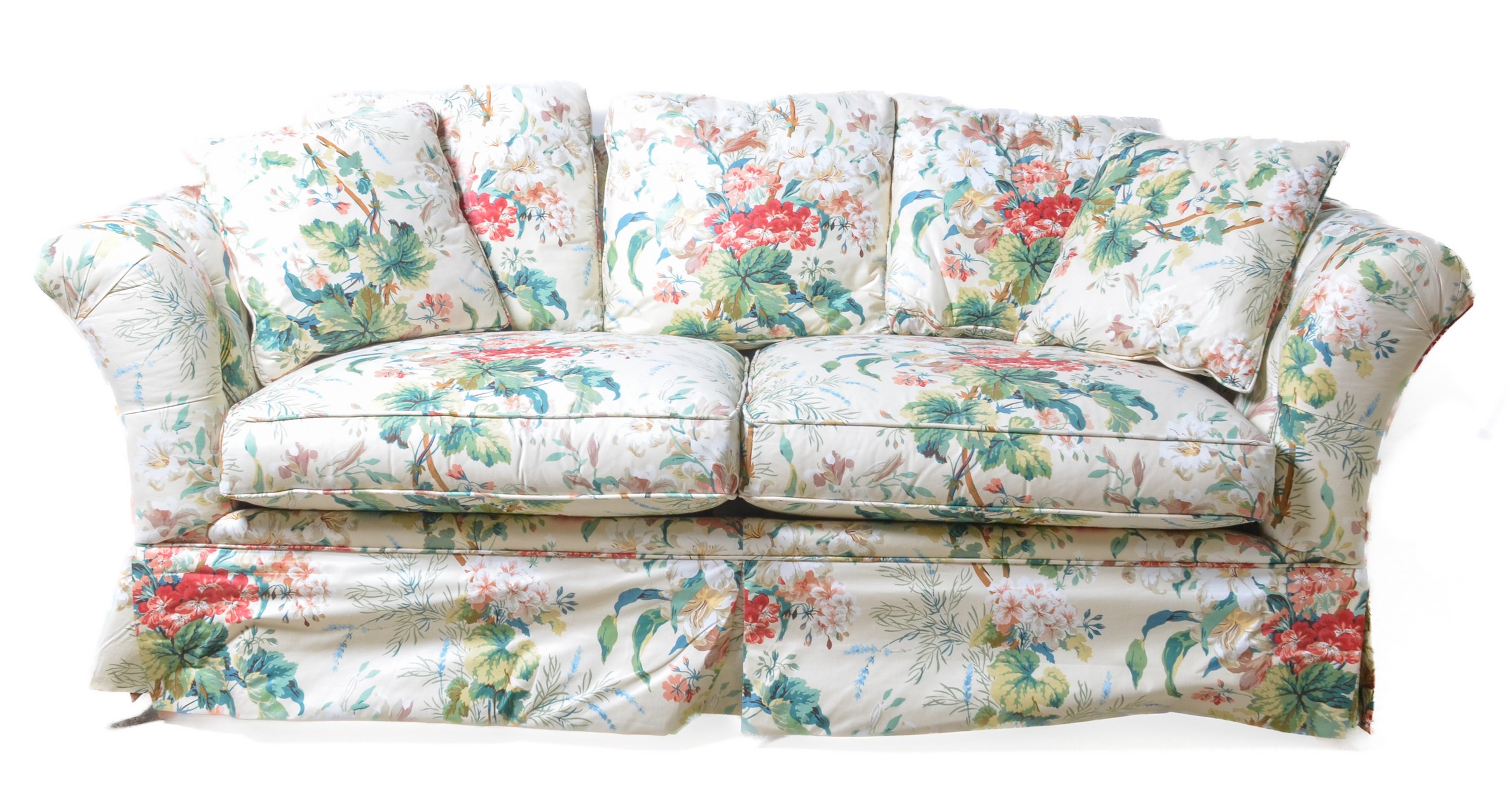 Kindel tufted upholstered sofa, floral
