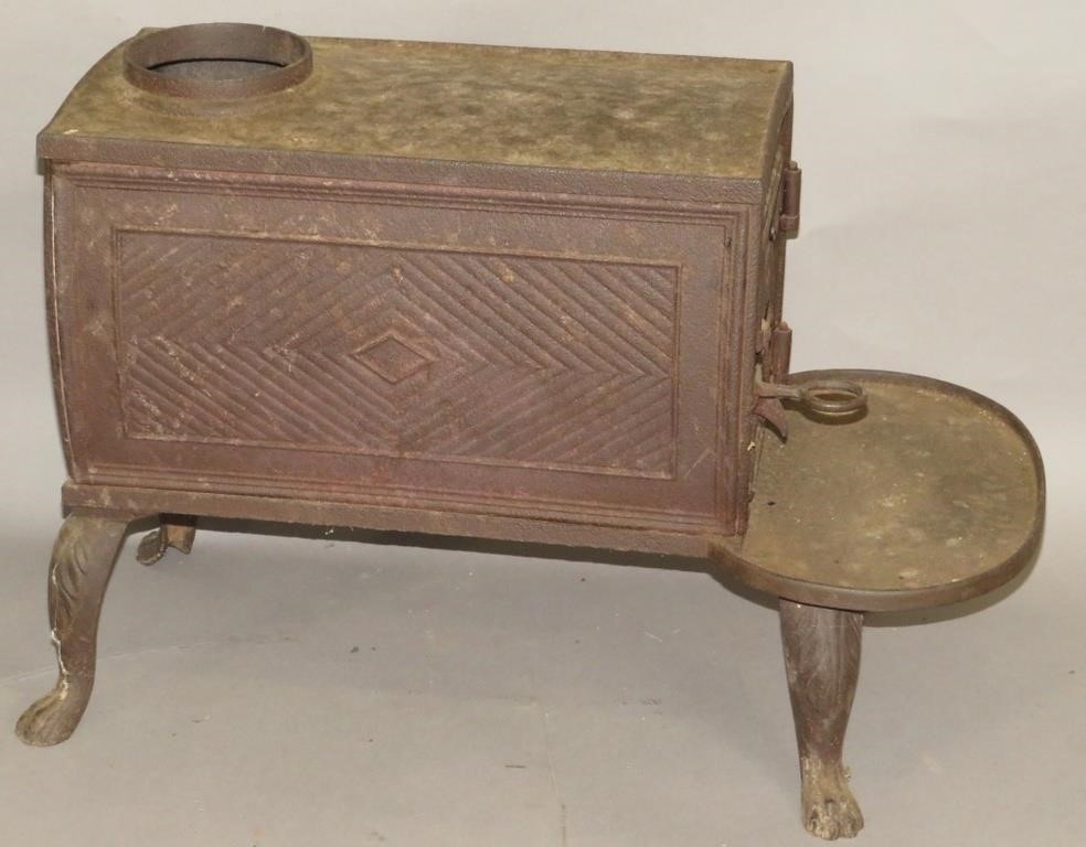 CAST IRON BOX STOVEca. 1840; 25 1/2x