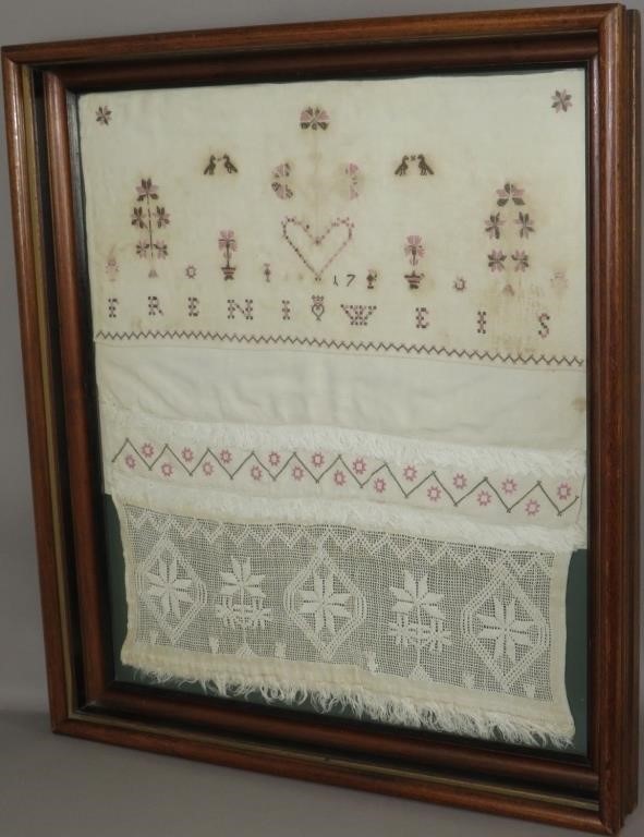 FRAMED EMBROIDERED SHOW TOWEL OF