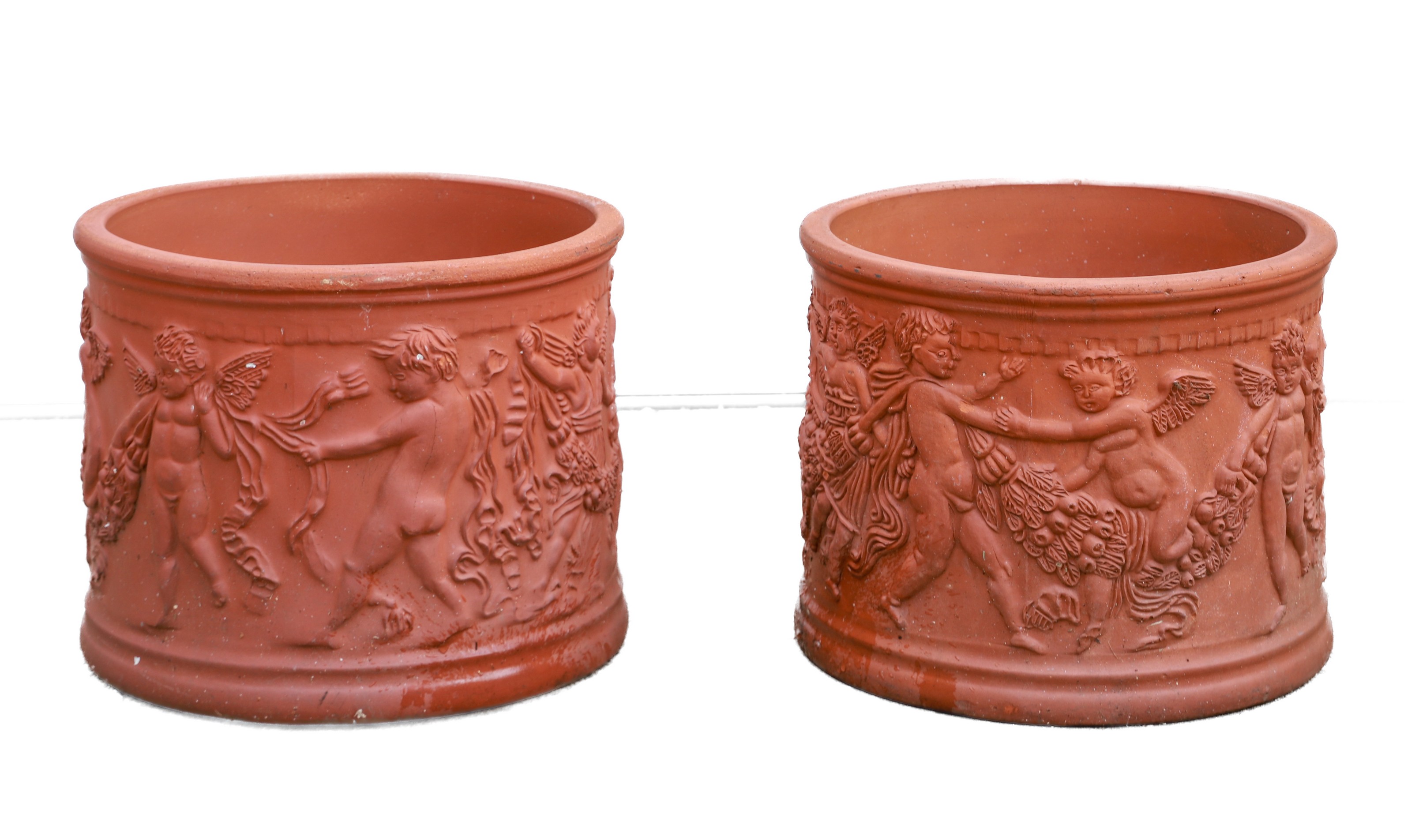 Pair Figural terracotta planters  3b5ea3