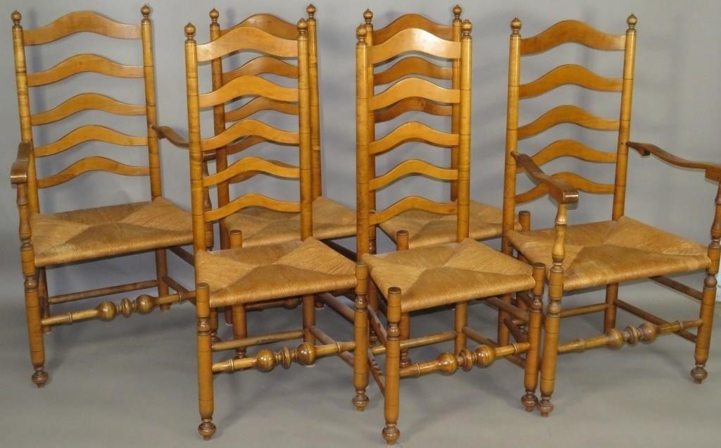 SET OF 6 STEPHAN D. VAN ORMER LADDERBACK