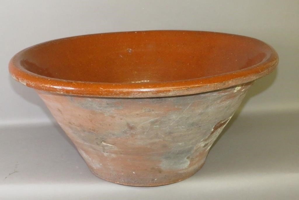 IMMENSE REDWARE BOWLca late 19th 3b5eef