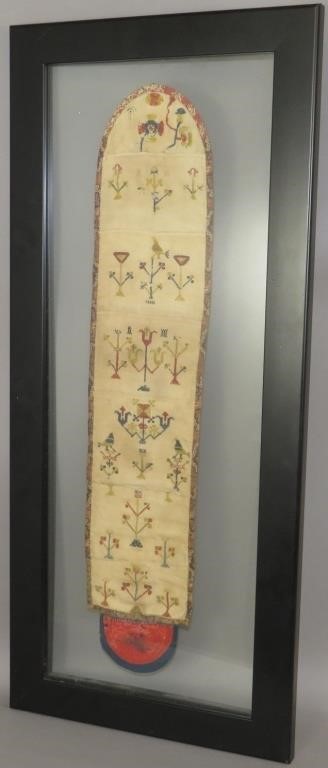 RARE PA SAMPLER EMBROIDERED SEWING 3b5f4a