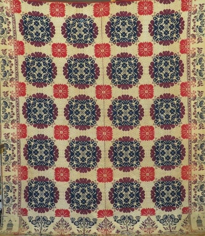 DOUBLE WEAVE COVERLET ATTRIBUTED 3b5f43