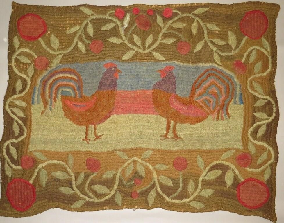 RARE WOOL YARN STITCH EMBROIDERED