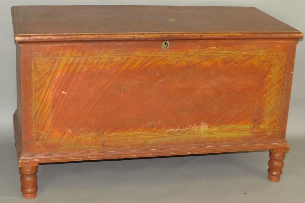 BLANKET CHESTca. 1830; pine chest