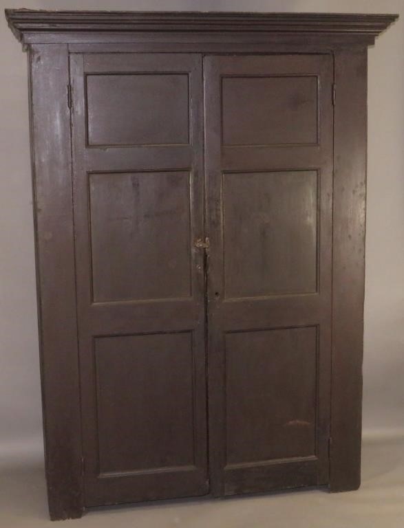 2 DOOR CUPBOARDca. 1800; mixed wood