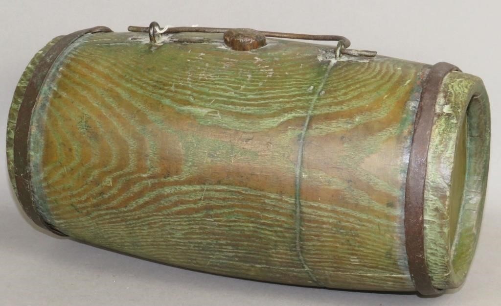 GREEN PAINTED HOLLOWED LOG TYPE