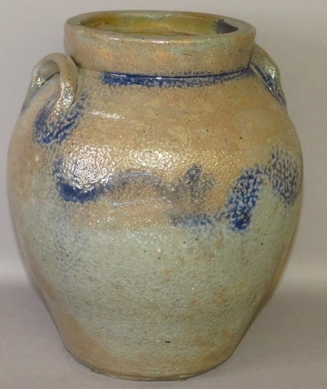 COBALT DECORATED OVOID STONEWARE