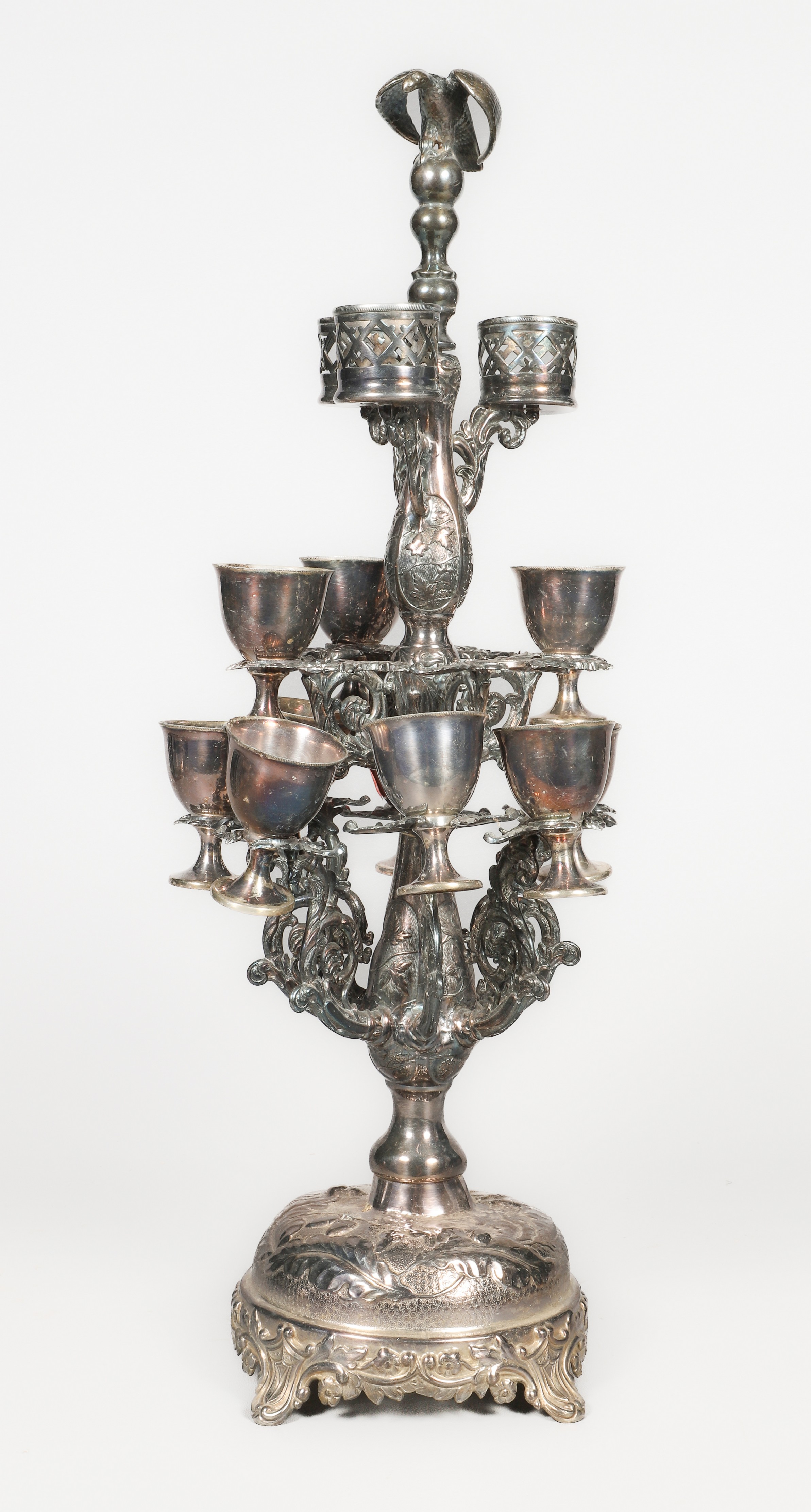 Large silver plate cordial display 3b5f94