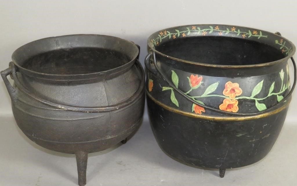 2 CAST IRON POTSca. 1780-1880;