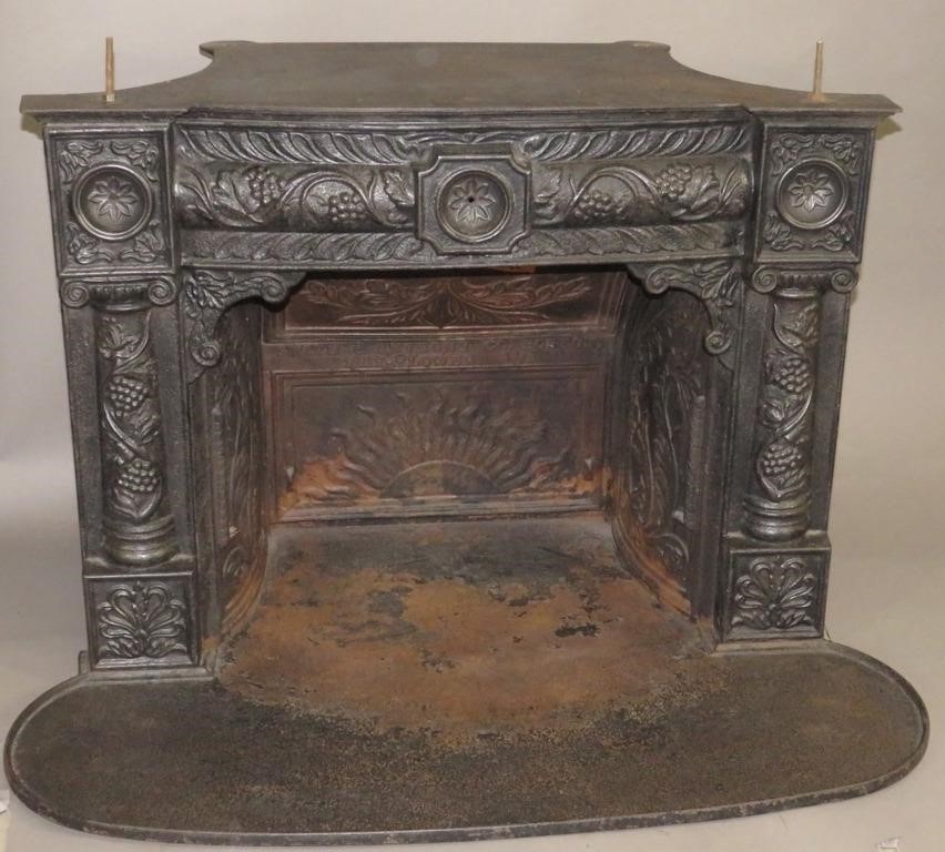 CAST IRON FRANKLIN STOVEca. 1830;