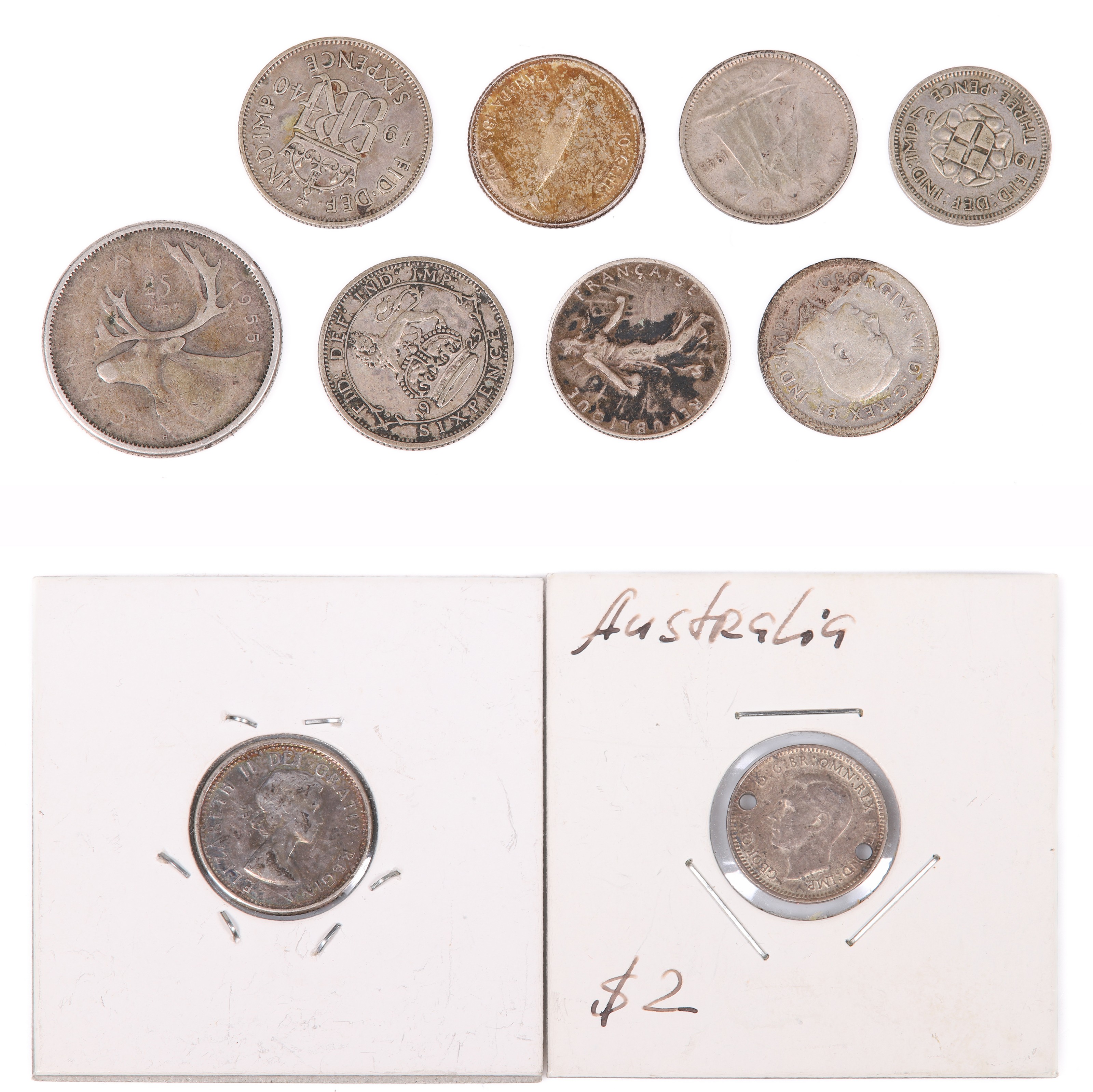1955 Canadian silver quarter 1963 3b5fd1