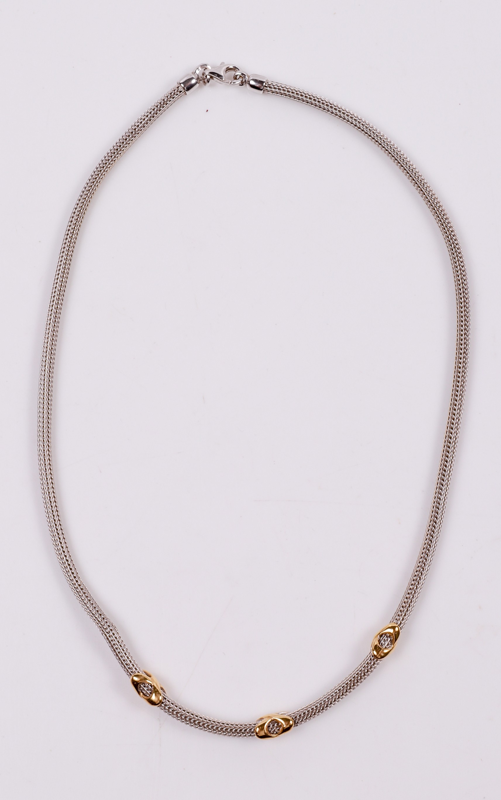  1 18K white gold mesh necklace  3b6017