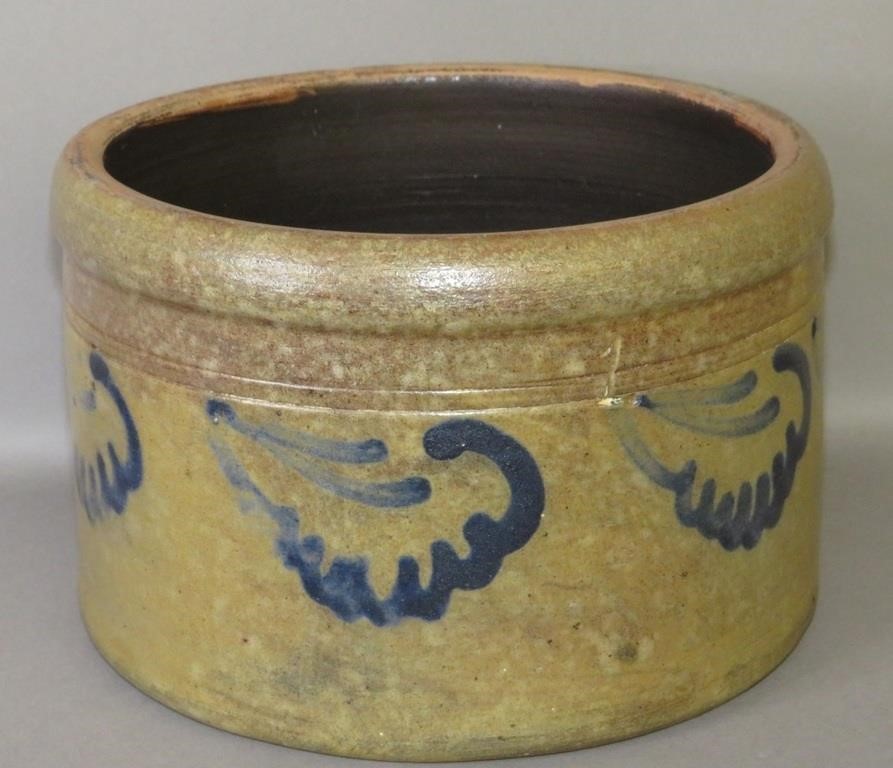 1 GALLON COBALT DECORATED STONEWARE