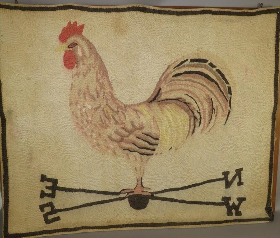 LARGE PICTORIAL ROOSTER WEATHERVANE 3b6071