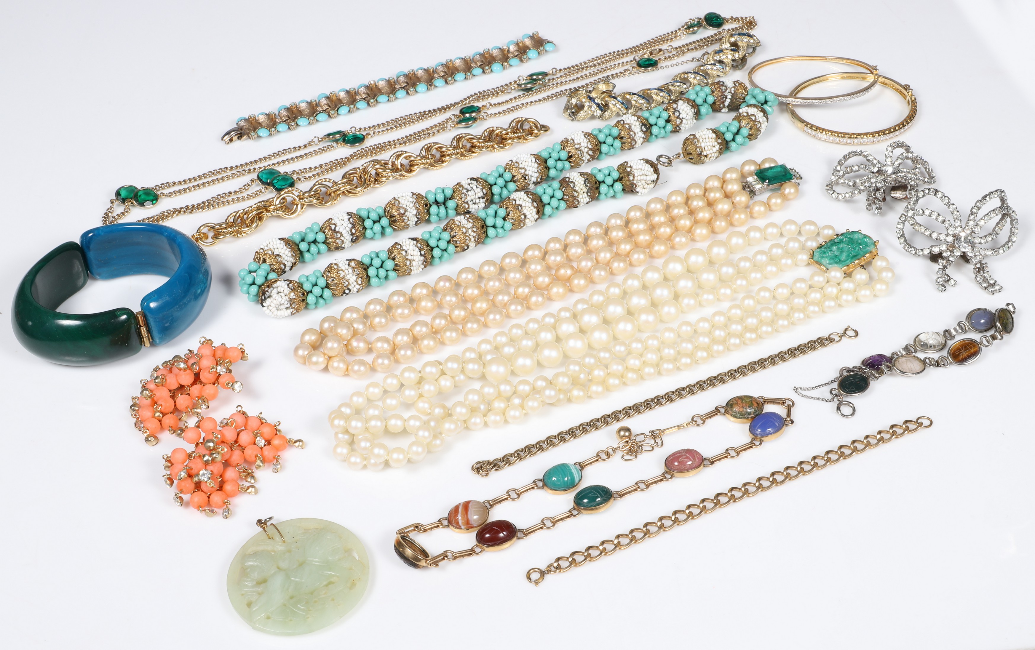 Vintage costume jewelry grouping